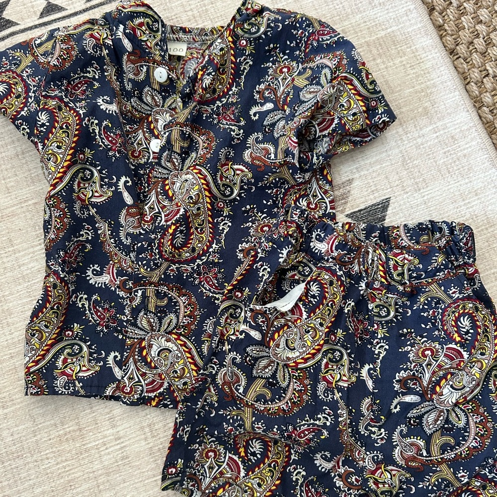 3T / 100 boutique button down and shorts